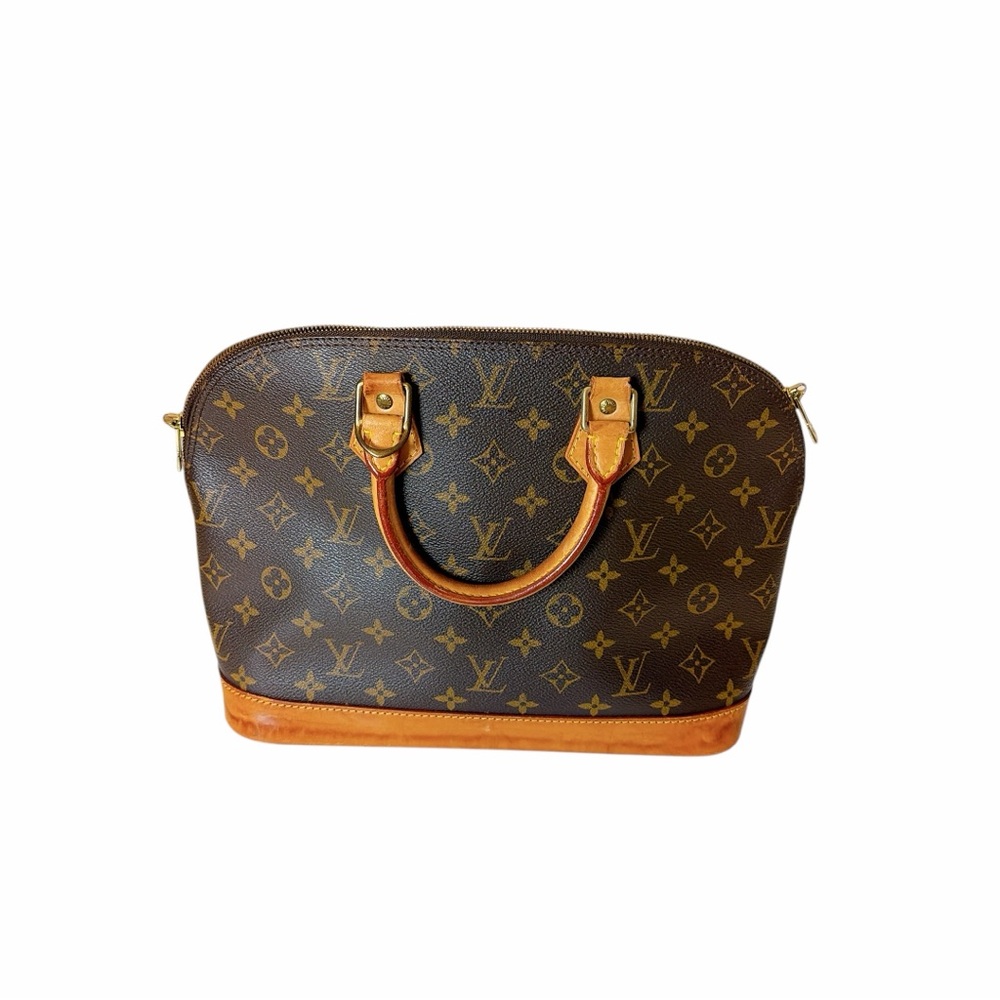 Louis Vuitton Monogram Alma Satchel in Brown and Tan